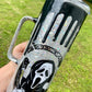 Ghostface 30oz handle tumbler - Silver