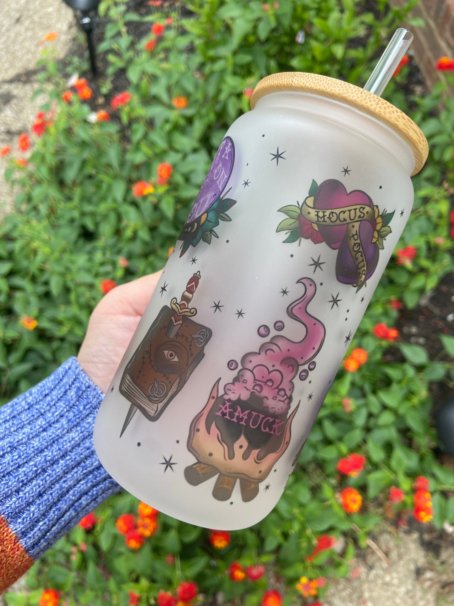 Hocus Pocus frosted tumbler