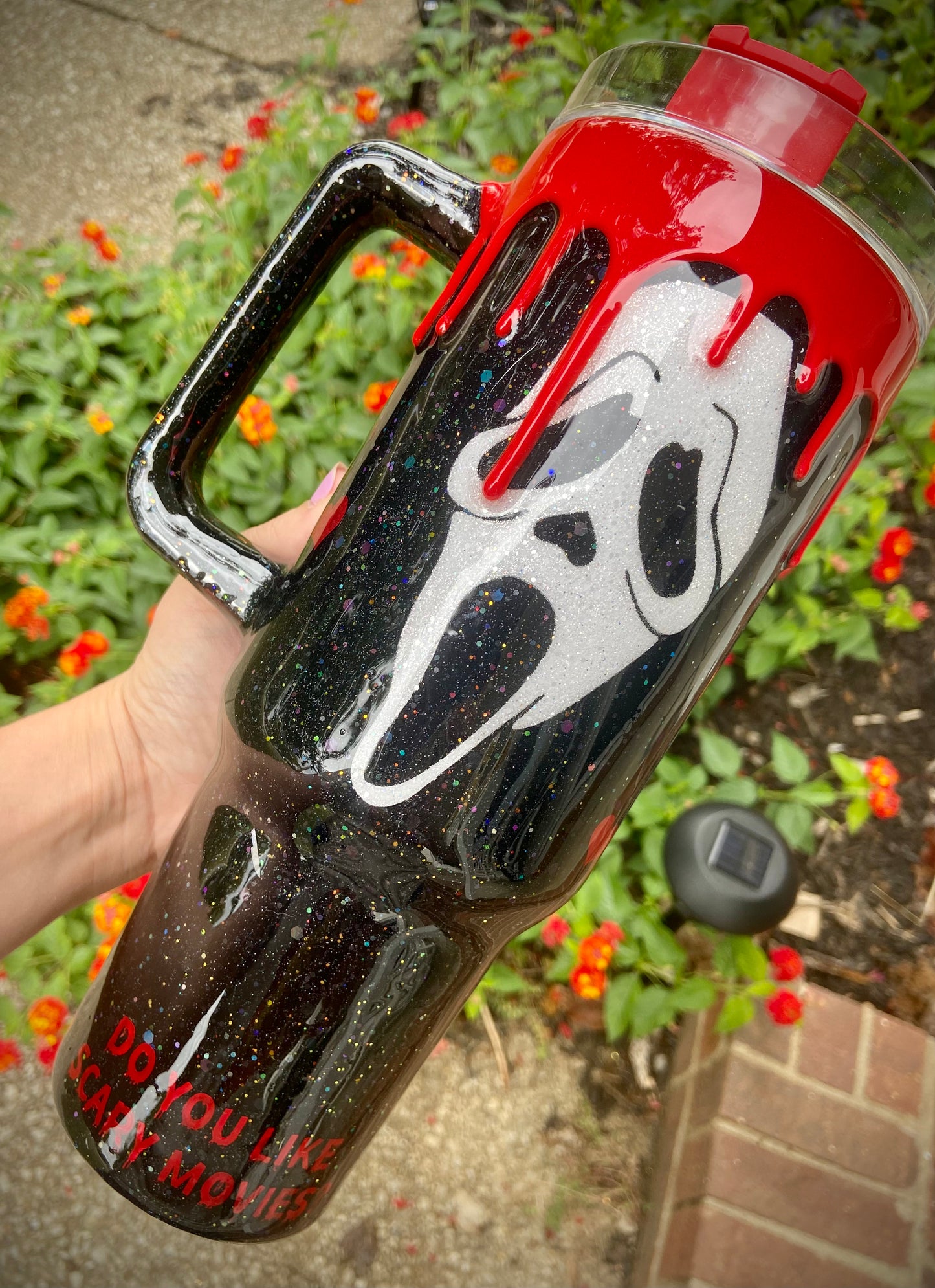 Ghostface 40oz handle tumbler