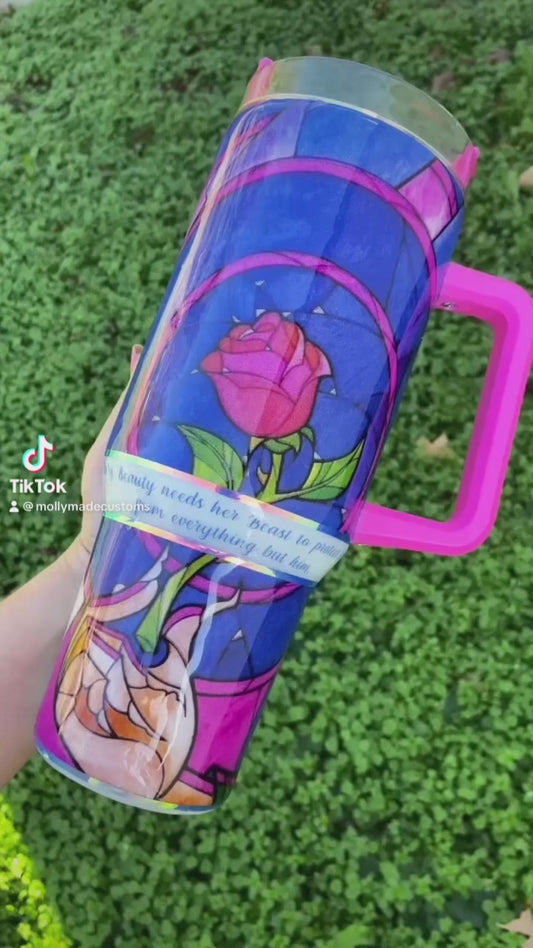 Beauty and the Beast tumbler