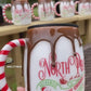 North Pole hot cocoa mugs