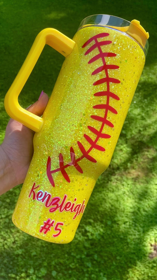 Softball tumbler