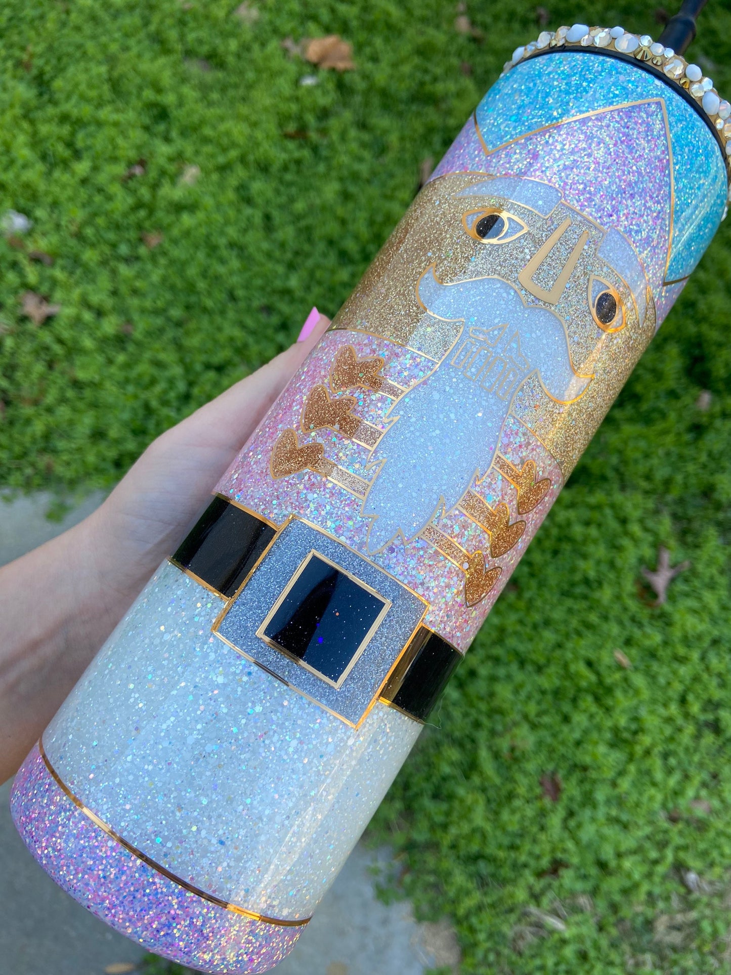 Nutcracker glitter tumbler