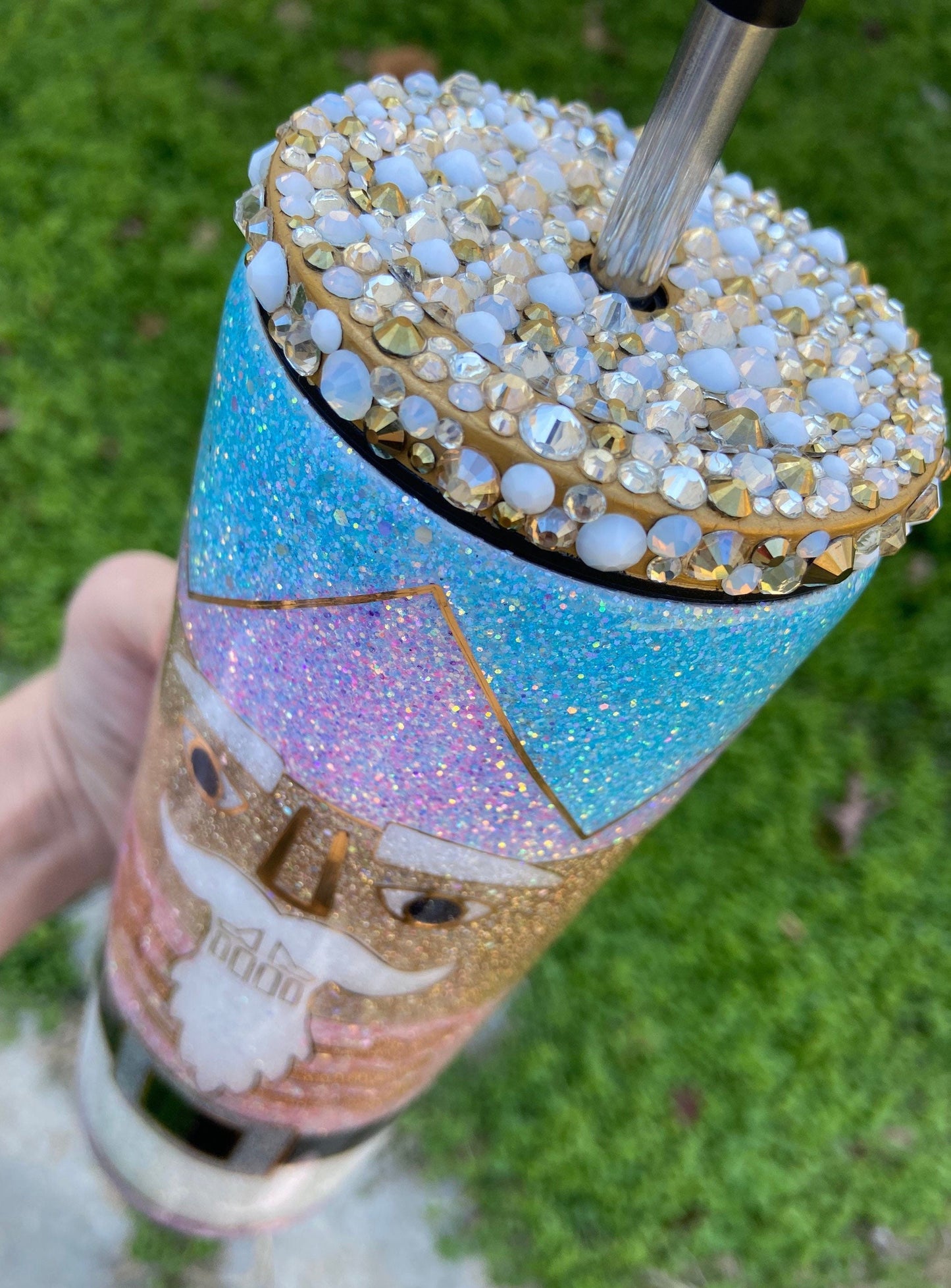 Nutcracker glitter tumbler