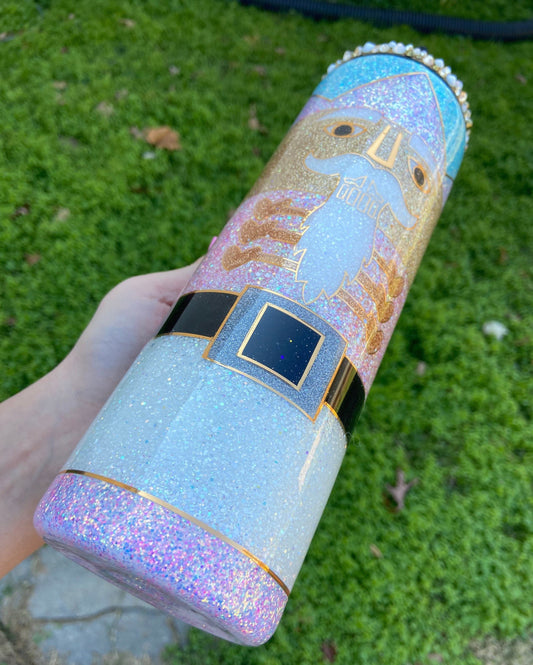 Nutcracker glitter tumbler